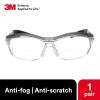 image3M Safety Glasses with Readers Nuvo Protective Eyewear 15 ANSI Z87 Clear Lens Retro Gray Frame Soft Nose Bridge Side ShieldsClear Lens 15  Gray Frame