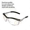 image3M Safety Glasses with Readers Nuvo Protective Eyewear 15 ANSI Z87 Clear Lens Retro Gray Frame Soft Nose Bridge Side ShieldsClear Lens 15  Gray Frame