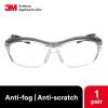 image3M Safety Glasses with Readers Nuvo Protective Eyewear 15 ANSI Z87 Clear Lens Retro Gray Frame Soft Nose Bridge Side ShieldsClear Lens 20  Gray Frame