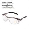 image3M Safety Glasses with Readers Nuvo Protective Eyewear 15 ANSI Z87 Clear Lens Retro Gray Frame Soft Nose Bridge Side ShieldsClear Lens 20  Gray Frame
