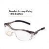 image3M Safety Glasses with Readers Nuvo Protective Eyewear 15 ANSI Z87 Clear Lens Retro Gray Frame Soft Nose Bridge Side ShieldsClear Lens 20  Gray Frame