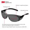 image3M Safety Glasses with Readers Nuvo Protective Eyewear 15 ANSI Z87 Clear Lens Retro Gray Frame Soft Nose Bridge Side ShieldsGray