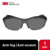 image3M Safety Glasses with Readers Nuvo Protective Eyewear 15 ANSI Z87 Clear Lens Retro Gray Frame Soft Nose Bridge Side ShieldsGray