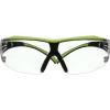 image3M Safety Glasses SecureFit 400X ANSI Z87 AntiFog AntiScratch Clear Lens Green and Black Frame Brow Guard Lightweight Soft Nose Bridge and Temple TipsBlackGreenClear