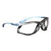 image3M Safety Glasses Virtua CCS ANSI Z87 AntiFog Clear Lens Blue Frame Corded Ear Plug Control System Removable Foam GasketClear Lens  Blue Frame With Foam Gasket