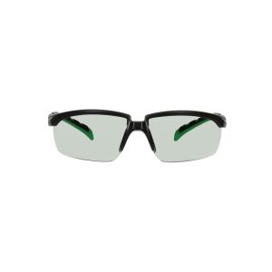 image3M Safety Glasses Solus 2000 Series AntiScratch IR Shade 50 Gray Lens BlackGreen TemplesIr Shade 17 Gray Lens