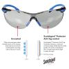 image3M Safety Glasses Solus 1000 S1201SGAF ANSI Z87 Scotchgard AntiFog Lens GreenBlack Frame HalfFrame Padded Temple Soft Nosebridge UV Protection Premium Eye ProtectionGray Lens  BlueBlack Frame