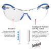 image3M Safety Glasses Solus 1000 S1201SGAF ANSI Z87 Scotchgard AntiFog Lens GreenBlack Frame HalfFrame Padded Temple Soft Nosebridge UV Protection Premium Eye ProtectionClear Lens  BlueBlack Frame