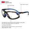 image3M Safety Glasses Solus 1000 S1201SGAF ANSI Z87 Scotchgard AntiFog Lens GreenBlack Frame HalfFrame Padded Temple Soft Nosebridge UV Protection Premium Eye ProtectionClear Lens  BlueBlack Frame With Gasket