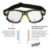 image3M Safety Glasses Solus 1000 S1201SGAF ANSI Z87 Scotchgard AntiFog Lens GreenBlack Frame HalfFrame Padded Temple Soft Nosebridge UV Protection Premium Eye ProtectionClear Lens  GreenBlack Frame  No Temples