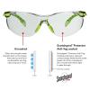 image3M Safety Glasses Solus 1000 S1201SGAF ANSI Z87 Scotchgard AntiFog Lens GreenBlack Frame HalfFrame Padded Temple Soft Nosebridge UV Protection Premium Eye ProtectionGray IO Lens  GreenBlack Frame