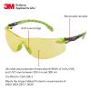 image3M Safety Glasses Solus 1000 S1201SGAF ANSI Z87 Scotchgard AntiFog Lens GreenBlack Frame HalfFrame Padded Temple Soft Nosebridge UV Protection Premium Eye ProtectionAmber Lens  Green Black Frame