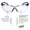 image3M Safety Glasses Solus 1000 S1201SGAF ANSI Z87 Scotchgard AntiFog Lens GreenBlack Frame HalfFrame Padded Temple Soft Nosebridge UV Protection Premium Eye ProtectionGray IO Lens  BlueBlack Frame