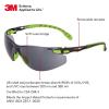 image3M Safety Glasses Solus 1000 S1201SGAF ANSI Z87 Scotchgard AntiFog Lens GreenBlack Frame HalfFrame Padded Temple Soft Nosebridge UV Protection Premium Eye ProtectionGray Lens  GreenBlack Frame