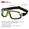 image3M Safety Glasses Solus 1000 S1201SGAF ANSI Z87 Scotchgard AntiFog Lens GreenBlack Frame HalfFrame Padded Temple Soft Nosebridge UV Protection Premium Eye ProtectionClear Lens  GreenBlack Frame  No Temples