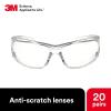 image3M Safety Glasses Virtua AP 20 Pack ANSI Z87 Gray Hard Coat Lens Gray Frame Side ShieldsClear Lens  Clear Frame