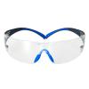 image3M Safety Glasses for Men and Women SecureFit 400 1 Pair Z87 AntiFog AntiScratch Clear Lens GreenBlack Frame Polycarbonate UV Protection Flexible Temples Removable Foam GasketClear Lens  BlueGray Frame