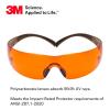 image3M Safety Glasses for Men and Women SecureFit 400 1 Pair Z87 AntiFog AntiScratch Clear Lens GreenBlack Frame Polycarbonate UV Protection Flexible Temples Removable Foam GasketOrange Lens  BrownBlack Frame