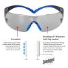 image3M Safety Glasses for Men and Women SecureFit 400 1 Pair Z87 AntiFog AntiScratch Clear Lens GreenBlack Frame Polycarbonate UV Protection Flexible Temples Removable Foam GasketIO Gray Lens  BlueGray Frame