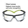 image3M Safety Glasses for Men and Women SecureFit 400 1 Pair Z87 AntiFog AntiScratch Clear Lens GreenBlack Frame Polycarbonate UV Protection Flexible Temples Removable Foam GasketClear Lens  GreenBlack Frame With Gasket