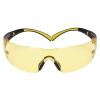 image3M Safety Glasses for Men and Women SecureFit 400 1 Pair Z87 AntiFog AntiScratch Clear Lens GreenBlack Frame Polycarbonate UV Protection Flexible Temples Removable Foam GasketAmber Lens  YellowBlack Frame
