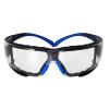 image3M Safety Glasses for Men and Women SecureFit 400 1 Pair Z87 AntiFog AntiScratch Clear Lens GreenBlack Frame Polycarbonate UV Protection Flexible Temples Removable Foam GasketClear Lens  BlueGray Frame With Gasket