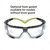 image3M Safety Glasses for Men and Women SecureFit 400 1 Pair Z87 AntiFog AntiScratch Clear Lens GreenBlack Frame Polycarbonate UV Protection Flexible Temples Removable Foam GasketClear Lens  GreenBlack Frame With Gasket