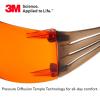 image3M Safety Glasses for Men and Women SecureFit 400 1 Pair Z87 AntiFog AntiScratch Clear Lens GreenBlack Frame Polycarbonate UV Protection Flexible Temples Removable Foam GasketOrange Lens  BrownBlack Frame