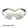 image3M Safety Glasses for Men and Women SecureFit 400 1 Pair Z87 AntiFog AntiScratch Clear Lens GreenBlack Frame Polycarbonate UV Protection Flexible Temples Removable Foam GasketIO Mirror Lens  GreenBlack Frame