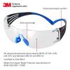 image3M Safety Glasses for Men and Women SecureFit 400 1 Pair Z87 AntiFog AntiScratch Clear Lens GreenBlack Frame Polycarbonate UV Protection Flexible Temples Removable Foam GasketClear Lens  BlueGray Frame