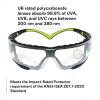image3M Safety Glasses for Men and Women SecureFit 400 1 Pair Z87 AntiFog AntiScratch Clear Lens GreenBlack Frame Polycarbonate UV Protection Flexible Temples Removable Foam GasketClear Lens  GreenBlack Frame With Gasket
