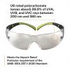 image3M Safety Glasses for Men and Women SecureFit 400 1 Pair Z87 AntiFog AntiScratch Clear Lens GreenBlack Frame Polycarbonate UV Protection Flexible Temples Removable Foam GasketIO Mirror Lens  GreenBlack Frame