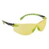 image3M Safety Glasses Solus 1000 S1201SGAF ANSI Z87 Scotchgard AntiFog Lens GreenBlack Frame HalfFrame Padded Temple Soft Nosebridge UV Protection Premium Eye ProtectionAmber Lens  Green Black Frame