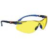 image3M Safety Glasses Solus 1000 S1201SGAF ANSI Z87 Scotchgard AntiFog Lens GreenBlack Frame HalfFrame Padded Temple Soft Nosebridge UV Protection Premium Eye ProtectionAmber Lens  BlueBlack Frame
