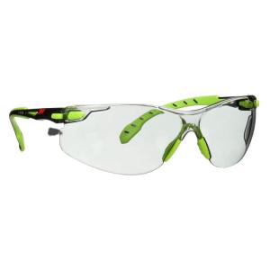 image3M Safety Glasses Solus 1000 S1201SGAF ANSI Z87 Scotchgard AntiFog Lens GreenBlack Frame HalfFrame Padded Temple Soft Nosebridge UV Protection Premium Eye ProtectionGray IO Lens  GreenBlack Frame