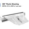 image3M Plastic Sheeting With 388N Yellow Masking Tape 36 mm 06724 Tear Resistant Easy To Cut Durable 16 ft x 400 ft12 ft x 400 ft