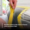 image3M Plastic Sheeting With 388N Yellow Masking Tape 36 mm 06724 Tear Resistant Easy To Cut Durable 16 ft x 400 ft16 ft x 350 ft