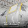image3M Plastic Sheeting With 388N Yellow Masking Tape 36 mm 06724 Tear Resistant Easy To Cut Durable 16 ft x 400 ft16 ft x 350 ft