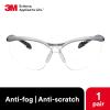 image3M Safety Glasses BX Dual Readers 15 ANSI Z87 AntiFog Clear Lens GrayBlack Frame Adjustable Length Temples and Lens AngleClear Lens 15  Gray Frame