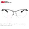 image3M Safety Glasses BX Dual Readers 15 ANSI Z87 AntiFog Clear Lens GrayBlack Frame Adjustable Length Temples and Lens AngleClear Lens 15  Gray Frame