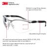 image3M Safety Glasses BX Dual Readers 15 ANSI Z87 AntiFog Clear Lens GrayBlack Frame Adjustable Length Temples and Lens AngleClear Lens 15  Gray Frame