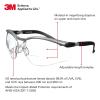 image3M Safety Glasses BX Dual Readers 15 ANSI Z87 AntiFog Clear Lens GrayBlack Frame Adjustable Length Temples and Lens AngleClear Lens 25  Silver Frame