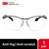 image3M Safety Glasses BX Dual Readers 15 ANSI Z87 AntiFog Clear Lens GrayBlack Frame Adjustable Length Temples and Lens AngleClear Lens 25  Silver Frame
