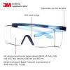 image3M Safety Glasses SecureFit Pack of 10 Fits Over Prescription Glasses ANSI Z87 Scotchgard AntiFog AntiScratch Clear Lens Blue FrameClear Lens  Blue Frame