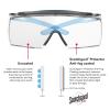 image3M Safety Glasses SecureFit Pack of 10 Fits Over Prescription Glasses ANSI Z87 Scotchgard AntiFog AntiScratch Clear Lens Blue FrameClear Lens  Blue Frame With Brow Guard