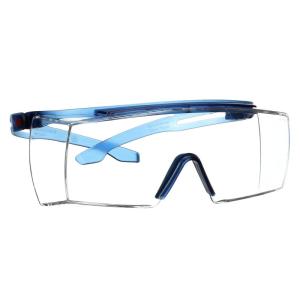 image3M Safety Glasses SecureFit Pack of 10 Fits Over Prescription Glasses ANSI Z87 Scotchgard AntiFog AntiScratch Clear Lens Blue FrameClear Lens  Blue Frame