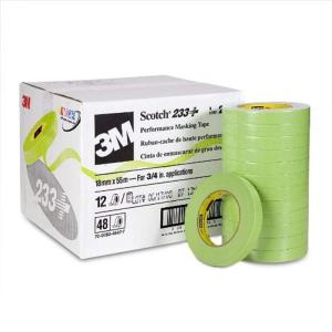 image3M Scotch Performance Masking Tape 233 26334 Green 18 mm x 55 mm Flexible Moisture Resistant Premium Paper Backing 48 RollsCase of 48