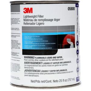 image3M Lightweight Body Filler 05800 1 qt White Repairs Dents Dings for Automotive32 Fl Oz Pack of 1