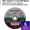 image3M Cubitron II CutOff Wheel 33456 High Performance Fast Cutting Long Lasting 3 in x 04 in x 38 in WheelsCarton