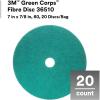 image3M Green Corps Fibre Disc 36507 5 in x 78 in 40 Grit 20 Pack Ceramic Abrasive Disc Resin Bond Uniform Cut7 in